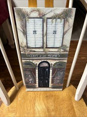 French Café Doorway Wall Art - Neutral Tones